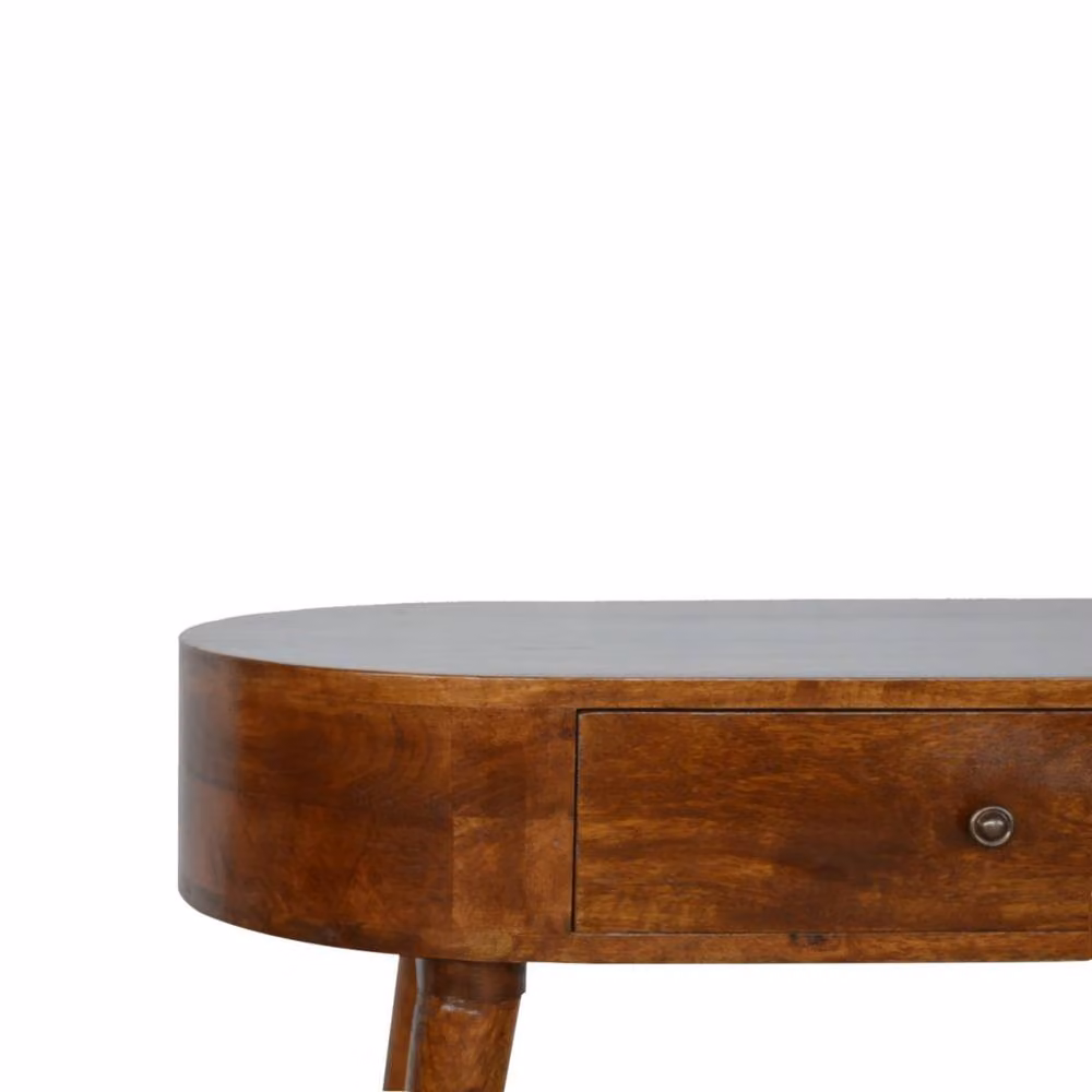 STILVORA Mid-Century Solid Mango Wood Console Table in Brown – 2