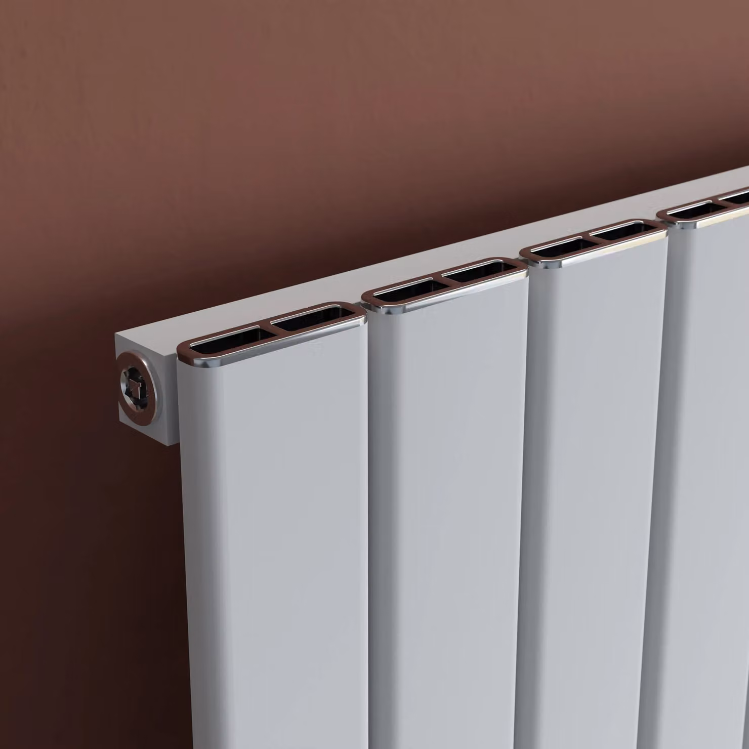 Agadon Vienna Designer Aluminium Radiator in White, W/H: 180 x 34.5 cm – 3