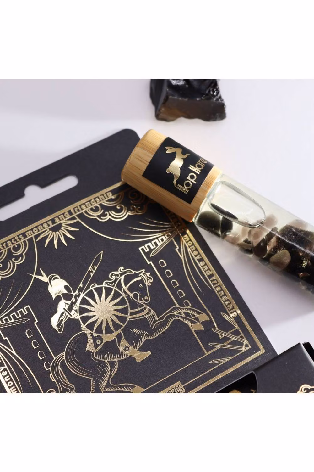 KDMD HH Tarot Roll-On Knight of Swords for Prosperity and Protection in Black – 2