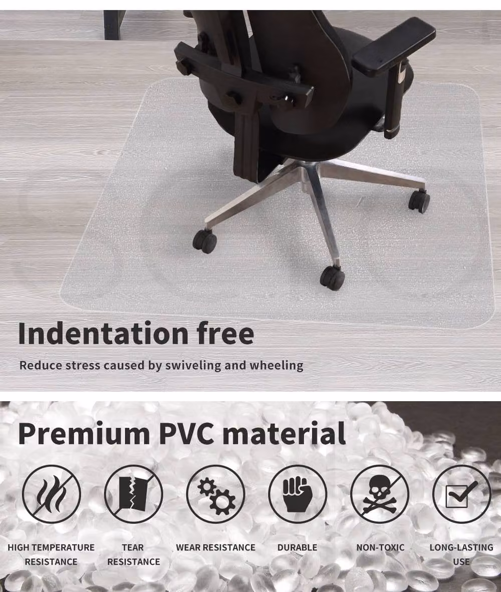 Marlow Transparent PVC Office Chair Desk Mat and Floor Protector – 2