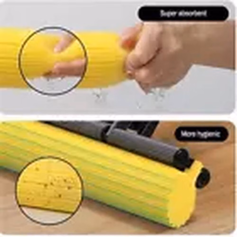 Havendro Yellow PVA Foam Sponge Mop Multi Surface Cleaner Replaceable Head – 2