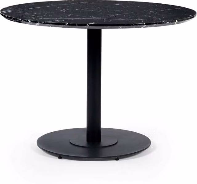 Cheshire Premium Lucerne Round Dining Table, Black, Diameter: 80 cm, Height: 76 cm – 1