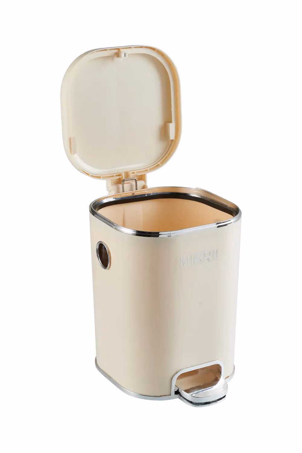 Living and Home Pedal Rubbish Bin with Lid in Beige – 3