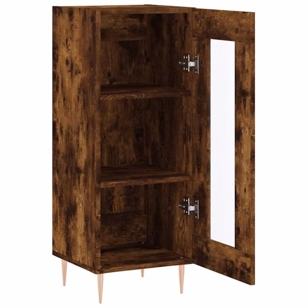 Berkfield Home Smoked Oak Sideboard in Brown, W/D/H: 34.5 x 34.5 x 90 cm – 4