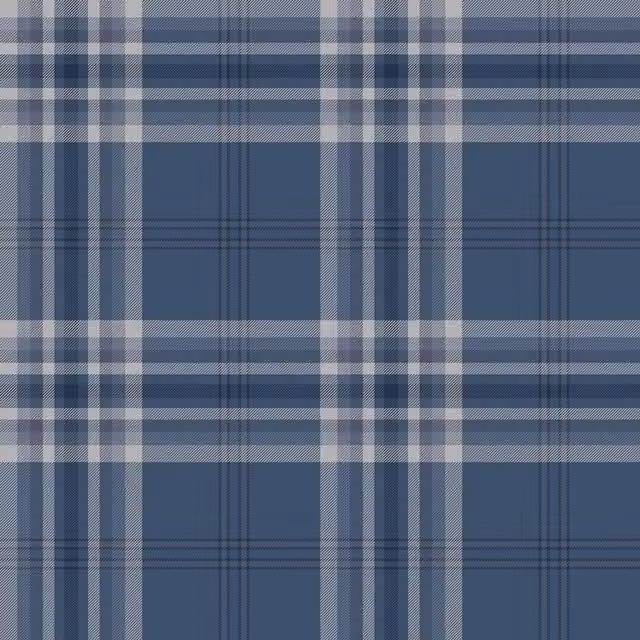 Catherine Lansfield Kelso Checked Wallpaper in Blue, Silver and Beige