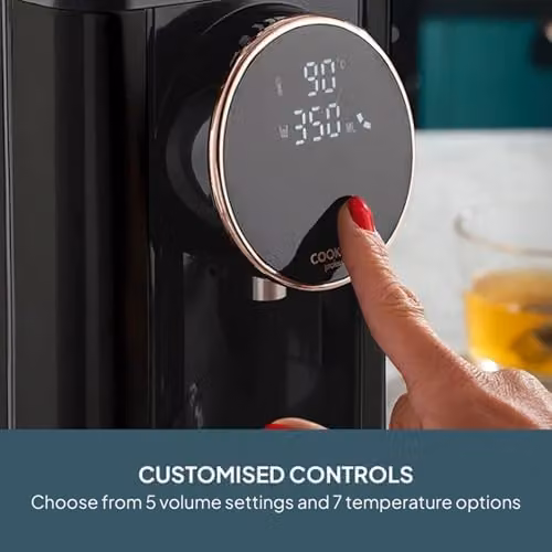 Cooks Professional Digital Hot Water Dispenser 2600W with 2.7L Tank in Black and Rose Gold – 3