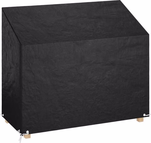 Berkfield Home Water-Repellent Polyethylene Garden Bench Cover with 8 Eyelets, Black, W/D/H: 160 x 70 x 70/88 cm
