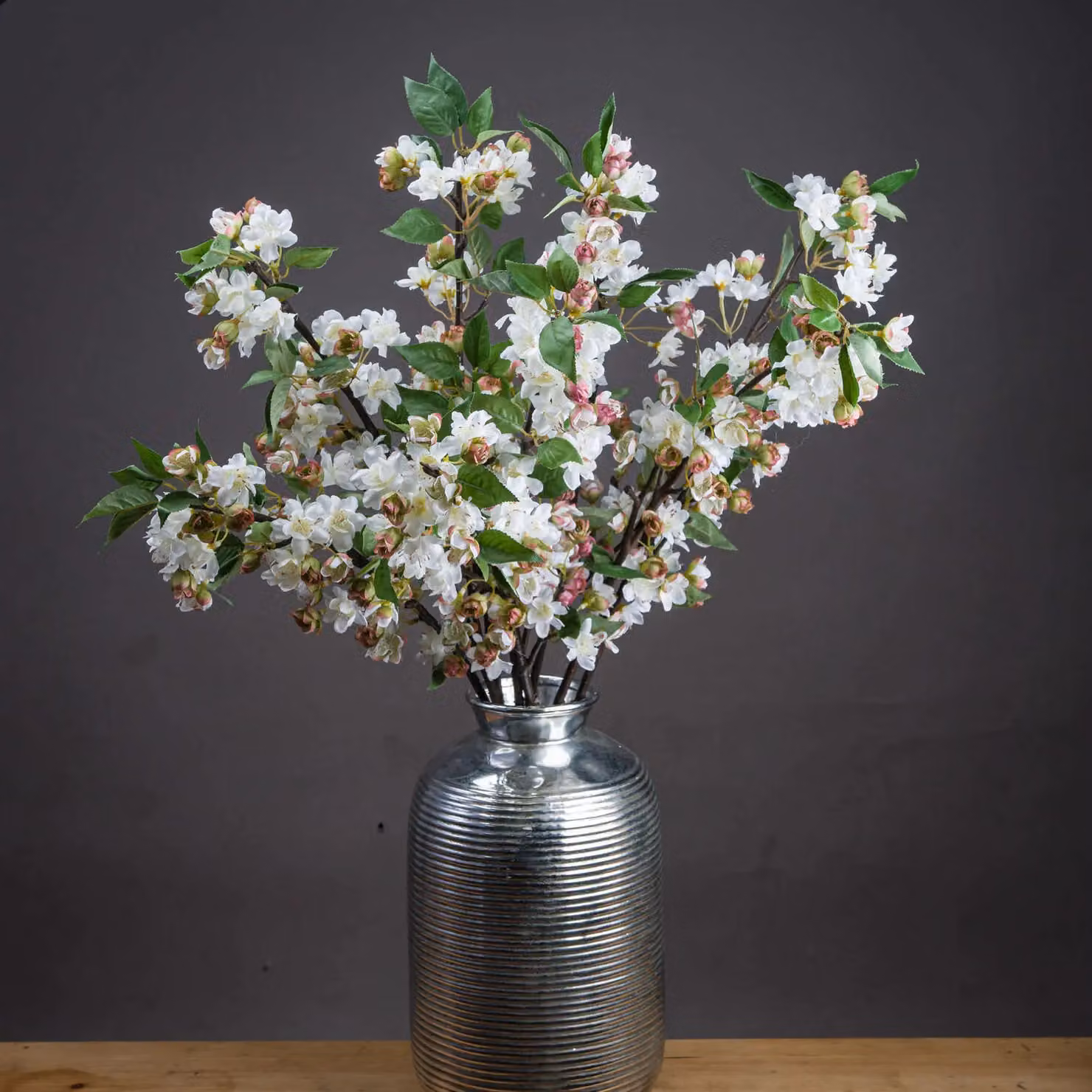 Love Lace English Blossom Branch Artificial Flower in Brown, White and Pink – 2