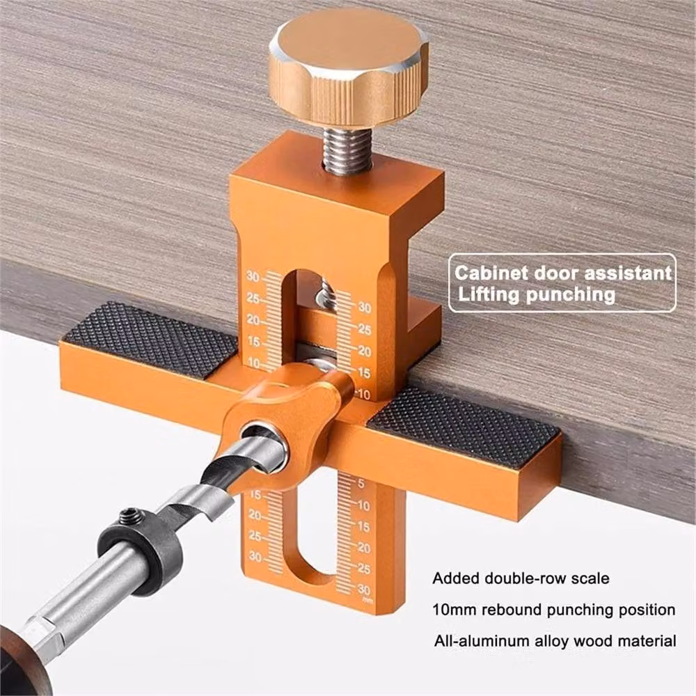 Nordara 2-in-1 Adjustable Cabinet Door Installation Mounting Tool Jig in Orange – 3