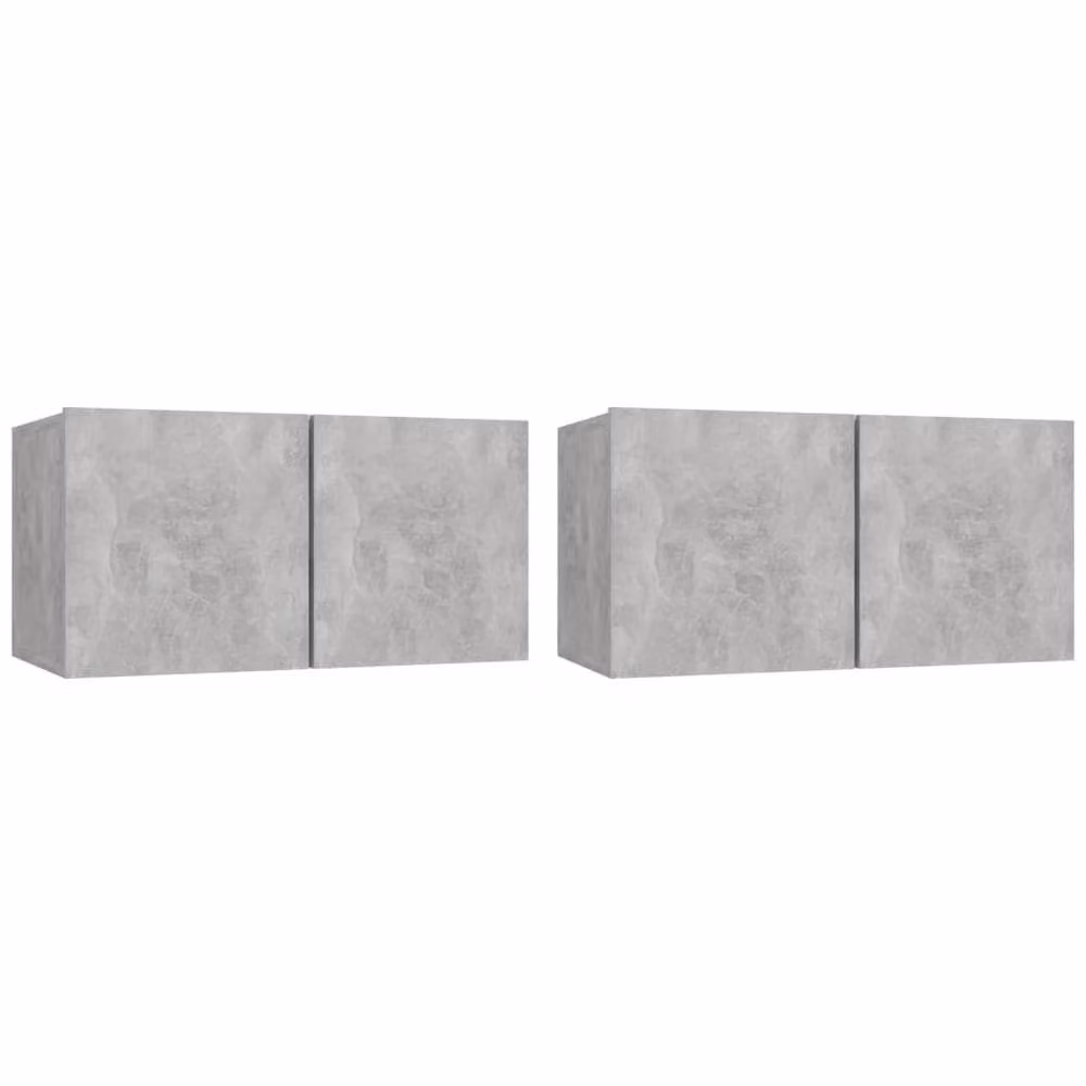 Berkfield Home Classic 4 Piece TV Cabinet Set in Concrete Grey Matt MDF – 2