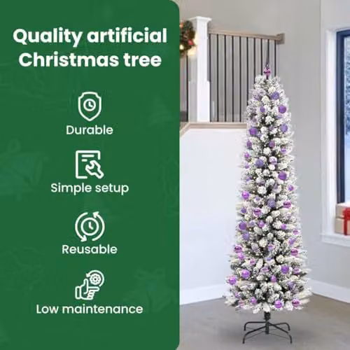 vidaXL White Artificial Christmas Tree, Height: 240 cm – 4