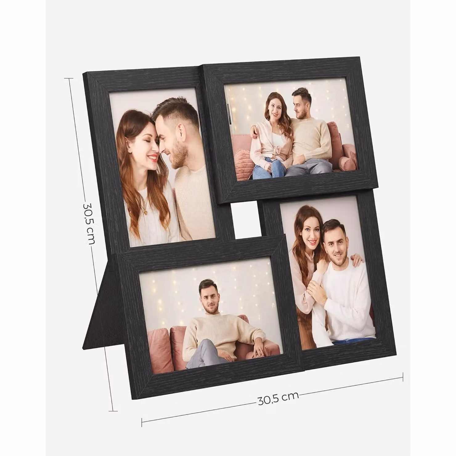 SONGMICS Multi Picture Wall Frame Set, Black Gallery Collage for 10x15 cm Photos – 2
