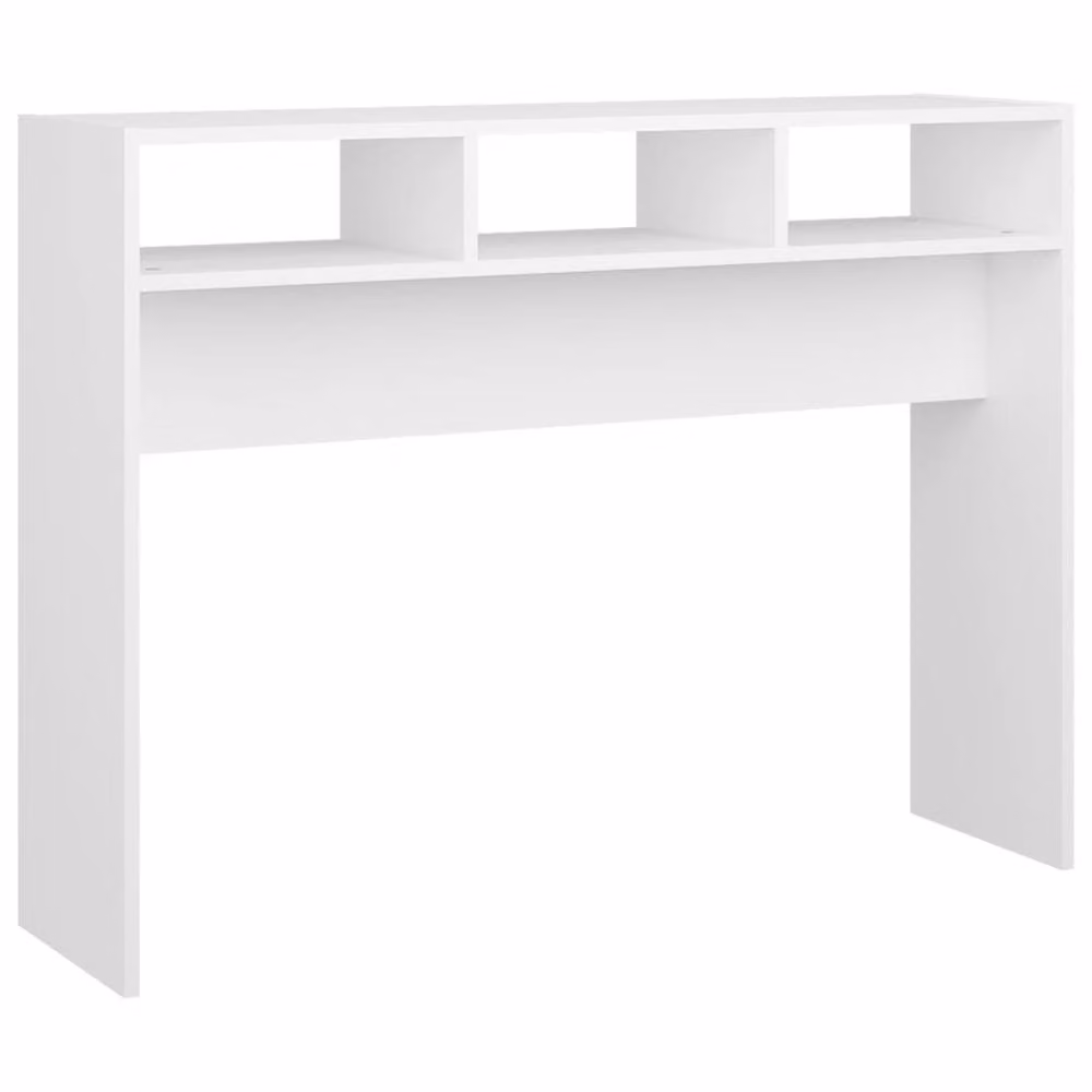 Berkfield Home Decorative White Console Table in Engineered Wood, W/D/H: 105 x 30 x 80 cm – 2
