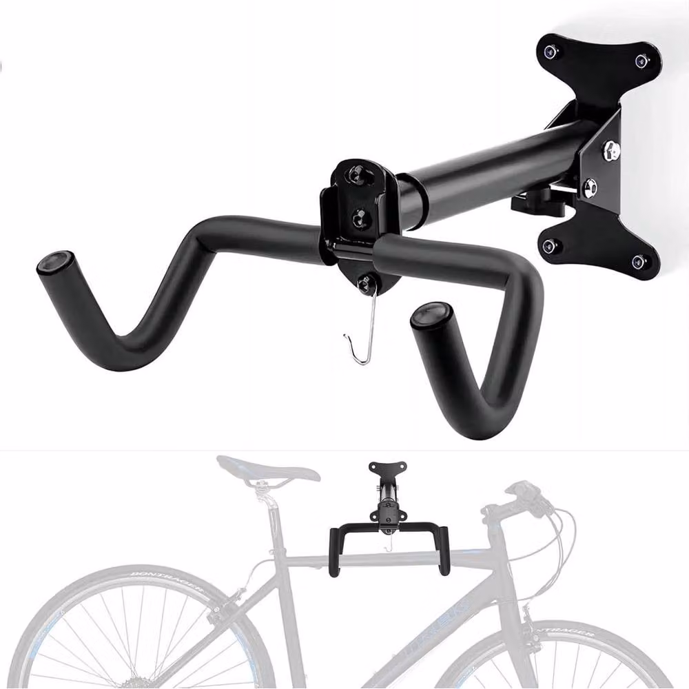 VOGREX Adjustable Wall Mount Bike Storage Hook Garage Rack in Black – 3