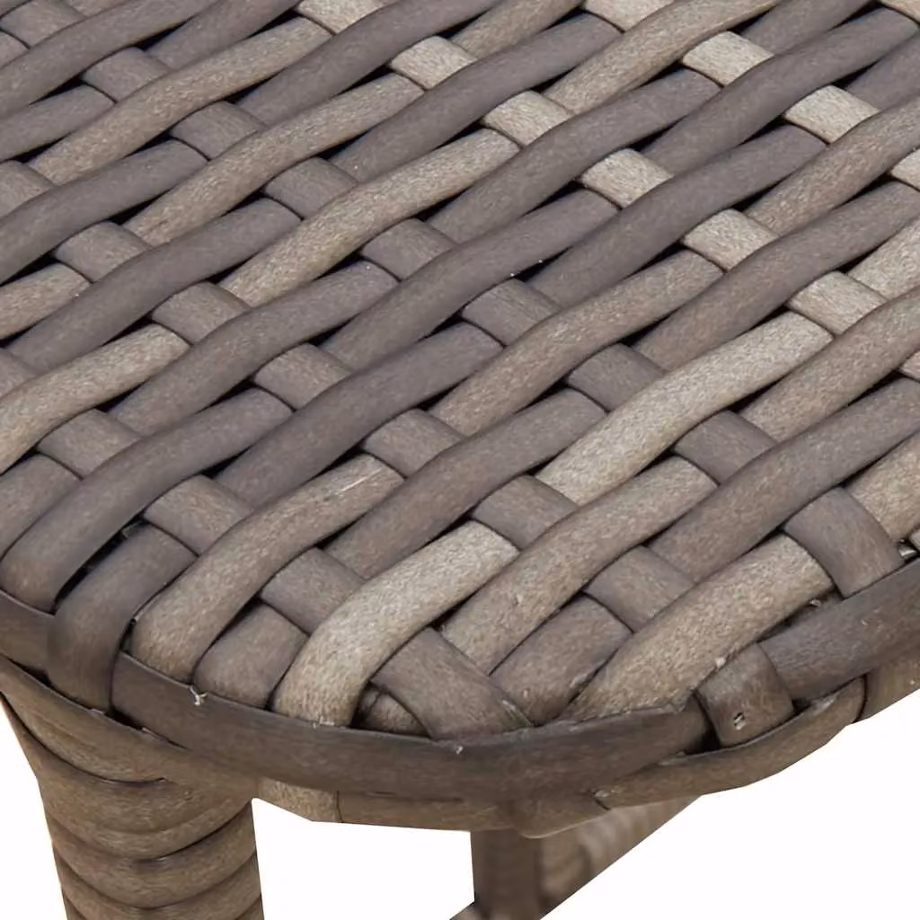 Berkfield Home Folding Garden Table in Grey Poly Rattan, W/D/H: 90 x 51 x 75 cm – 4