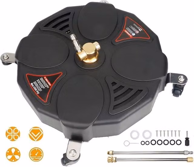 SPETLEK 13 inch Power Pressure Washer Nozzle Patio Surface Cleaner in Black – 1