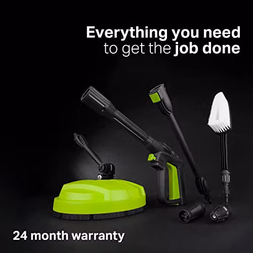 Draper PW2200 Electric Pressure Washer in Green, 165 Bar High Power Jet Washer with Patio Cleaner Attachment – 4