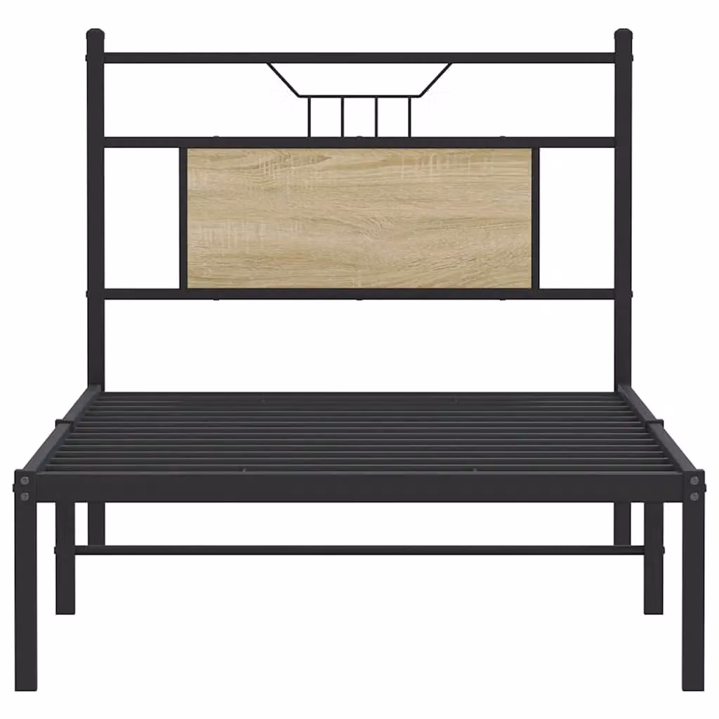 Berkfield Home Single Bed Frame in Sonoma Oak, Brown, W/D/H: 90 x 190 cm – 3