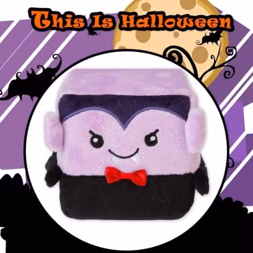 VFM e-Store Halloween Squishy Cube Plush Party Decoration, Purple, 10cm – 7