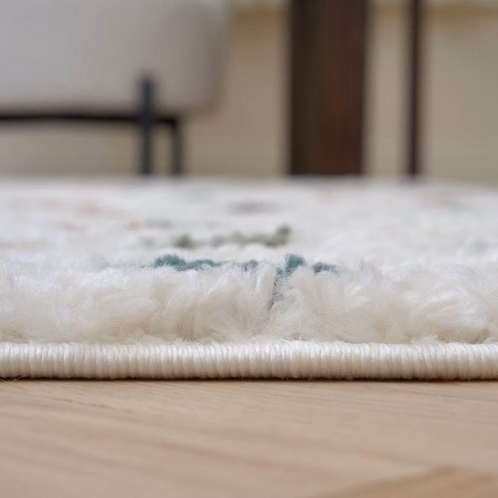 THE RUGS Moodi Spot Design Shaggy Soft High Pile Living Room Rug, Multicolour, W: 120 cm, L: 170 cm – 2