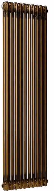 Lux Heat Vertical Brass Lacquer Column Radiator in Gold and Brown, H: 150 cm, W: 47 cm