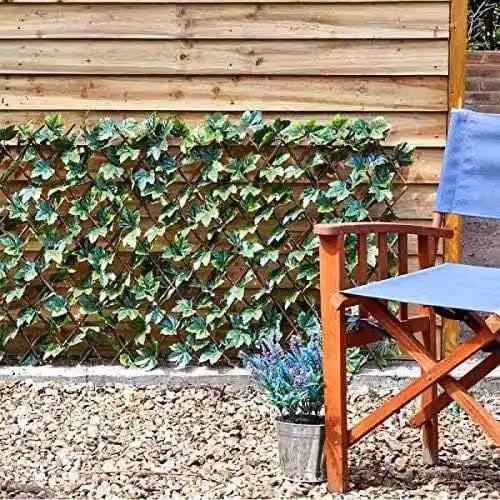 Marco Paul Green Maple Leaf Artificial Trellis Screening Panel, Wall-Mounted, H 180 x W 90 x D 1 cm