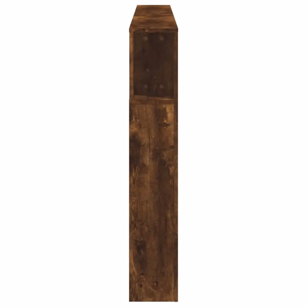 Berkfield Home LED Headboard in Smoked Oak Brown, Width: 200 cm – 4