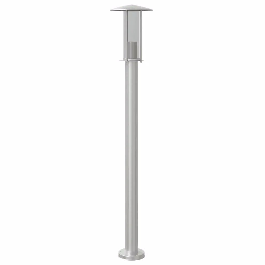 Berkfield Home Silver Stainless Steel Outdoor Floor Lamp, Height: 100 cm – 2