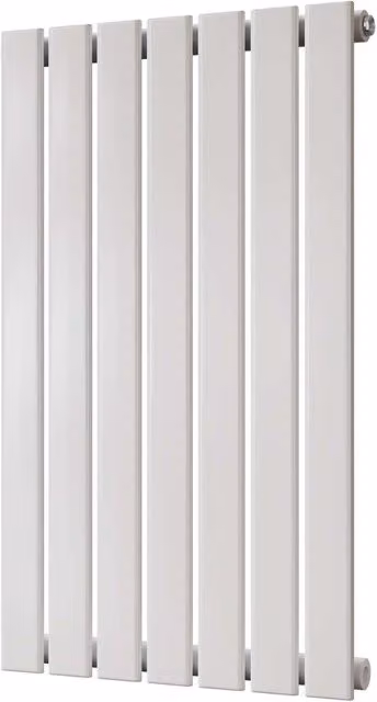 Typhoon White Vertical Single Panel Steel Radiator, W: 47.6 cm, H: 80 cm