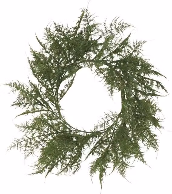 KDMD Green Asparagus Fern Floral Christmas Wreath