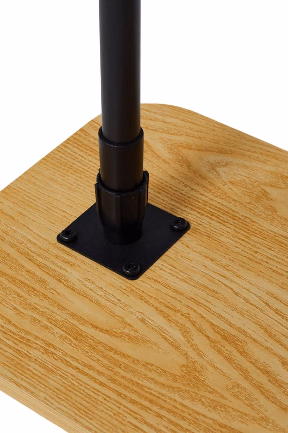 H&O Direct Height Adjustable C-Shaped Side Table in Beige Wood Finish – 6