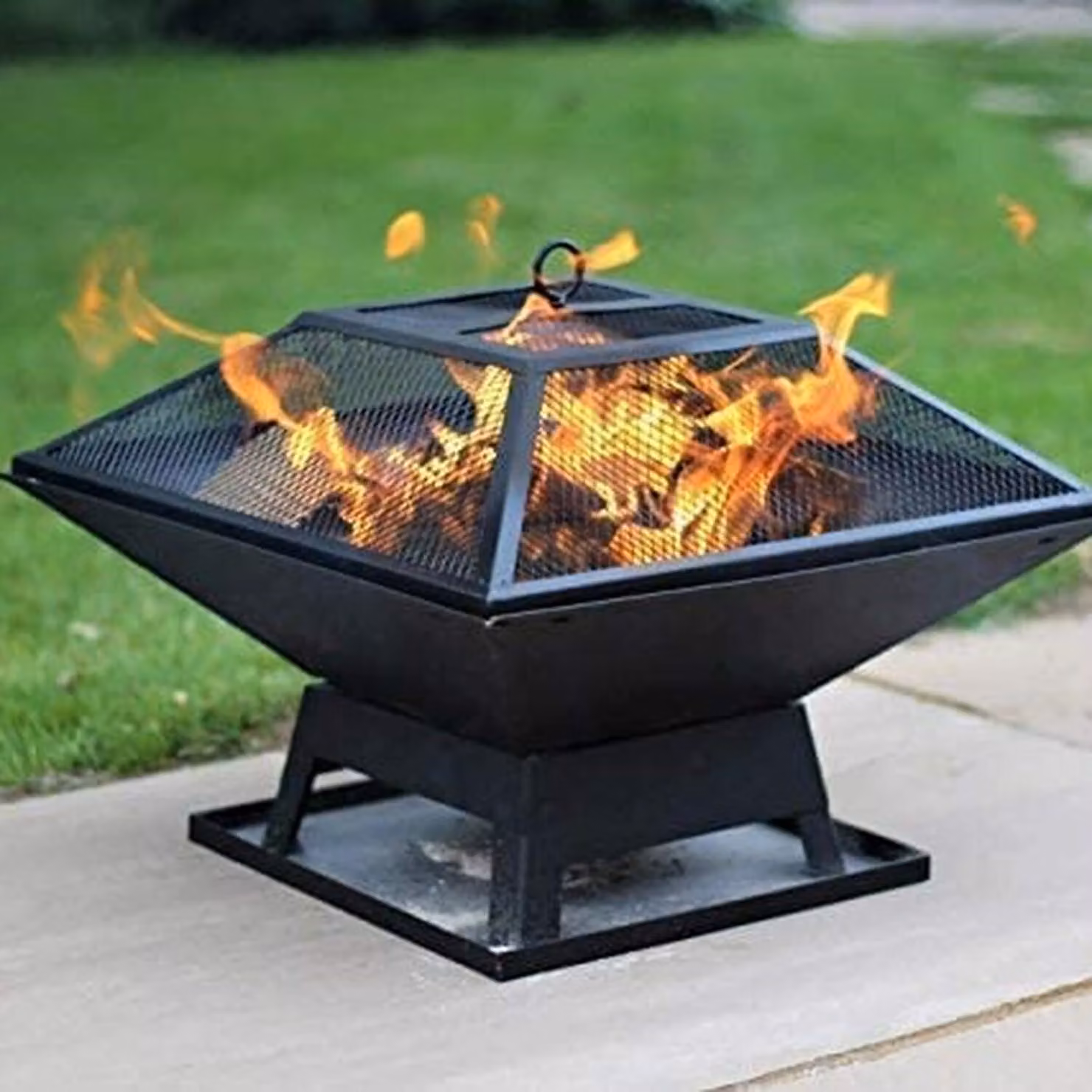 Downton Black Steel Gas Fire Table – 2