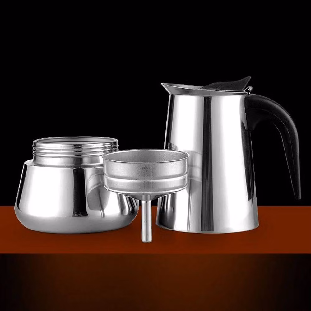 Kelvenix Espresso Stove Top Coffee Maker, 2 Cup (100ml), Silver – 3