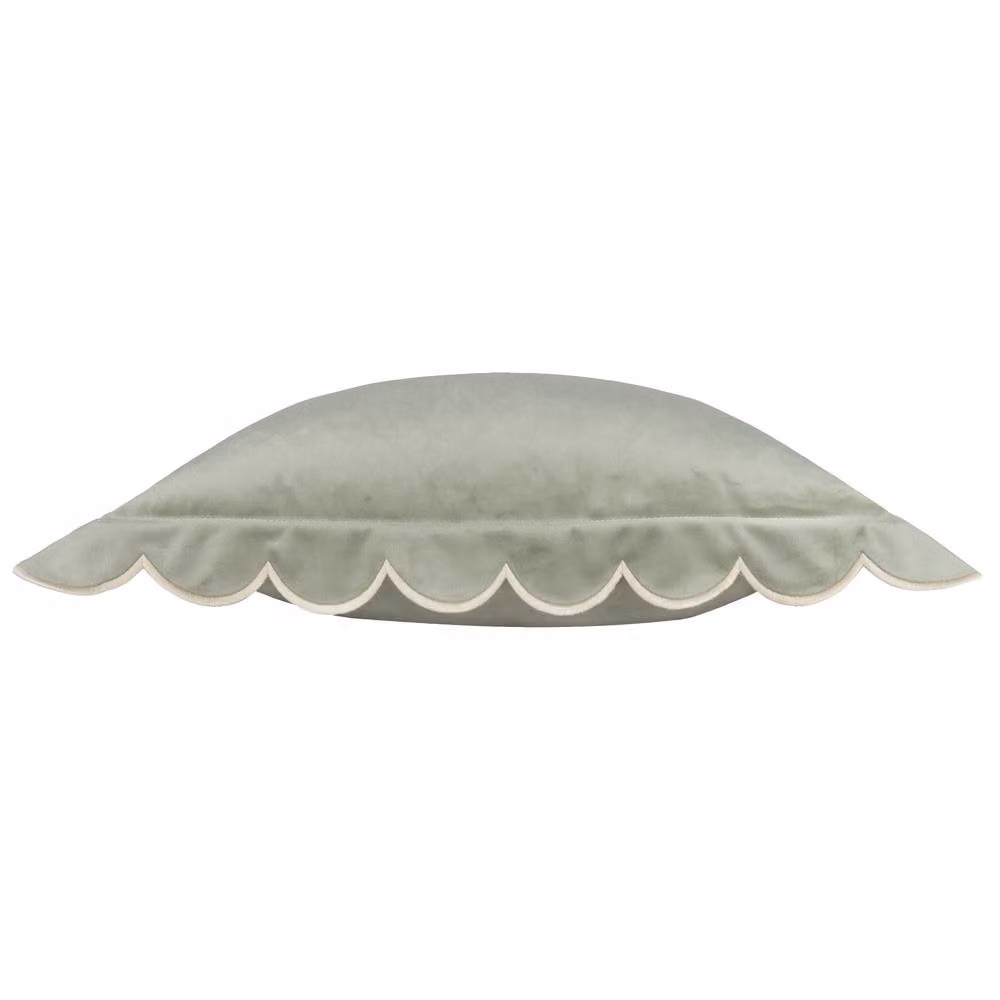 furn Lil Scallop Velvet Decorative Cushion in Green, W/D/H: 45 x 45 x 45 cm – 3