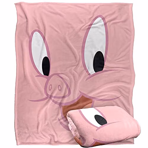LOGOVISION Looney Tunes Super Soft Fleece Throw Blanket, Multicolour and White, W/D/H: 152 x 127 cm