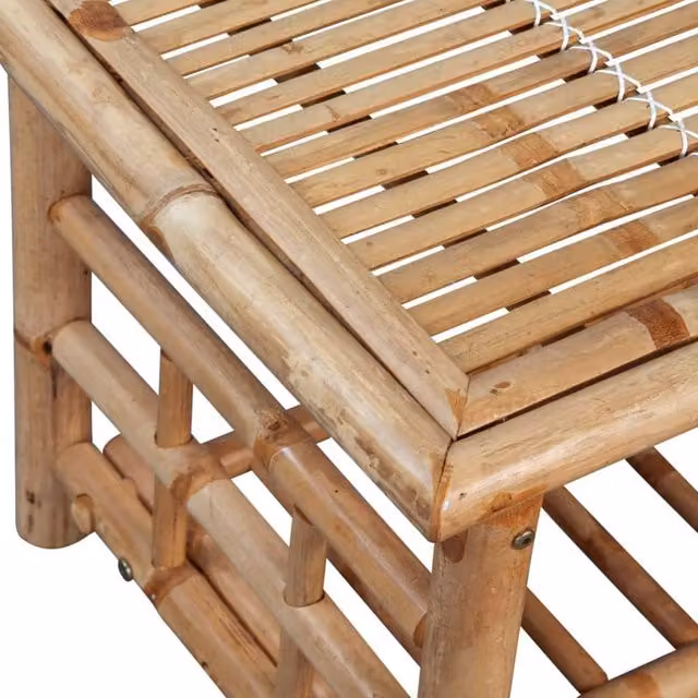 Berkfield Home Bamboo Coffee Table, Brown, W: 90 cm, D: 50 cm, H: 45 cm – 1