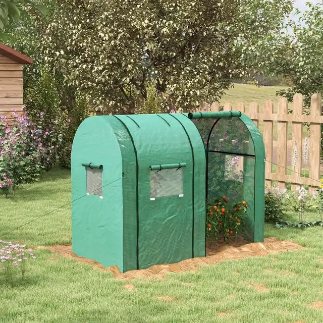 Outsunny Portable Tomato Greenhouse in Green, Height: 185 cm