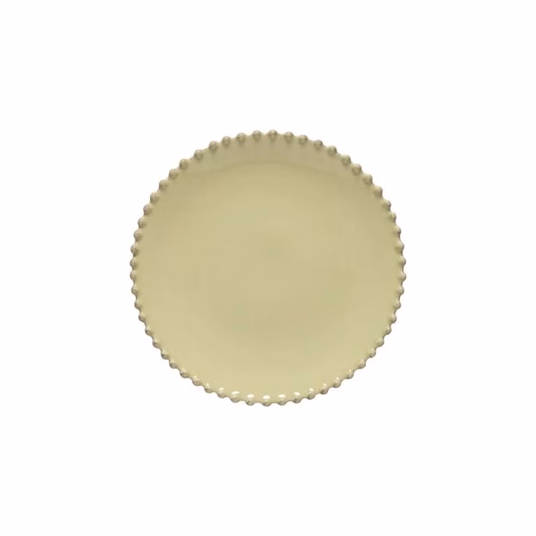 Costa Nova Pearl Green Flower Stoneware Salad and Dessert Plate