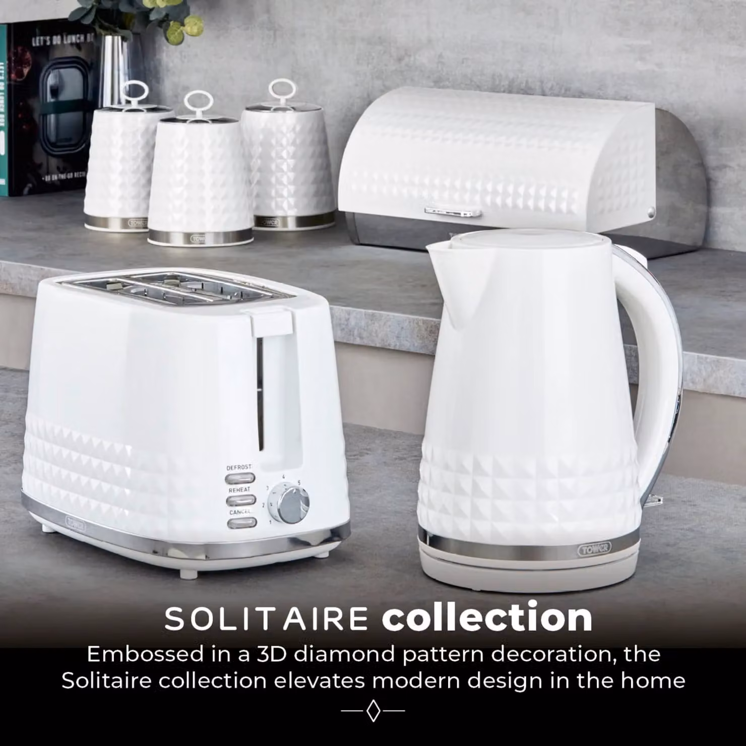 Tower T20082WHT Solitaire 2 Slice Toaster, 850W, White – 4