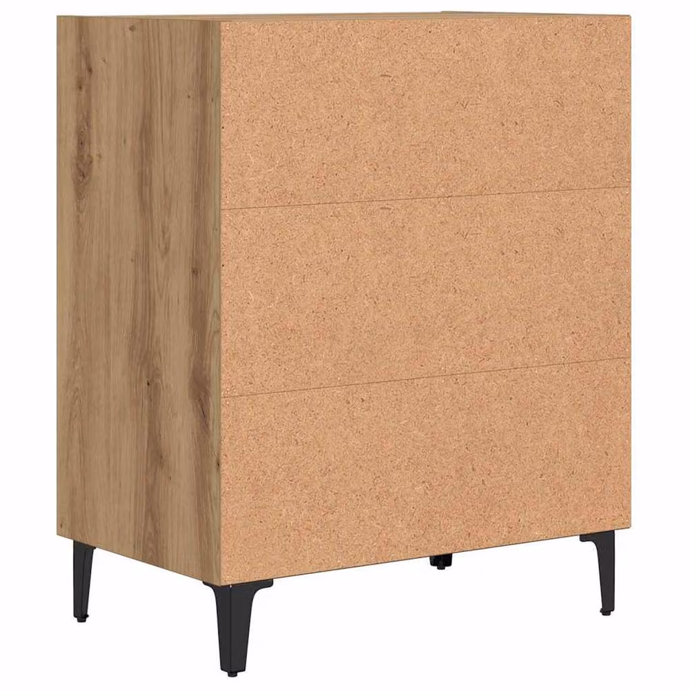 Berkfield Home Artisan Oak Sideboard in Brown, W/D/H: 57 x 35 x 75 cm – 4