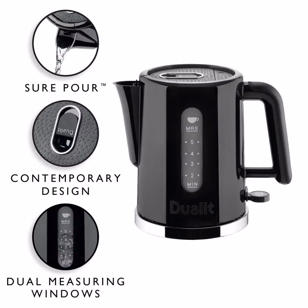 Dualit Studio Kettle in Black, 1.5L with Limescale Filter – 2