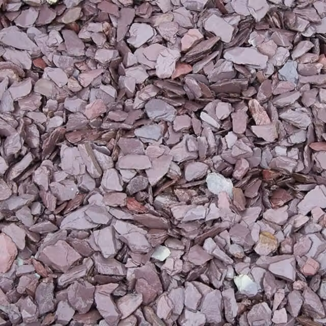 30 x 20kg Bags of Unbranded 40mm Plum Slate Ornamental Garden Gravel Stone