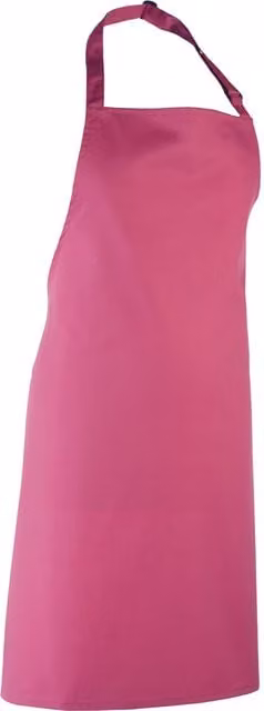 Premier Colours Pink Poly-Cotton Bib Apron for Professionals
