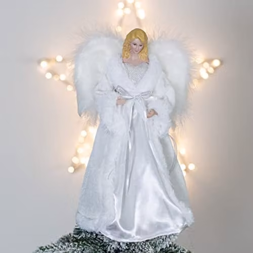The Christmas Workshop 71099 White Diamante Angel Tree Topper, Height: 30 cm – 1