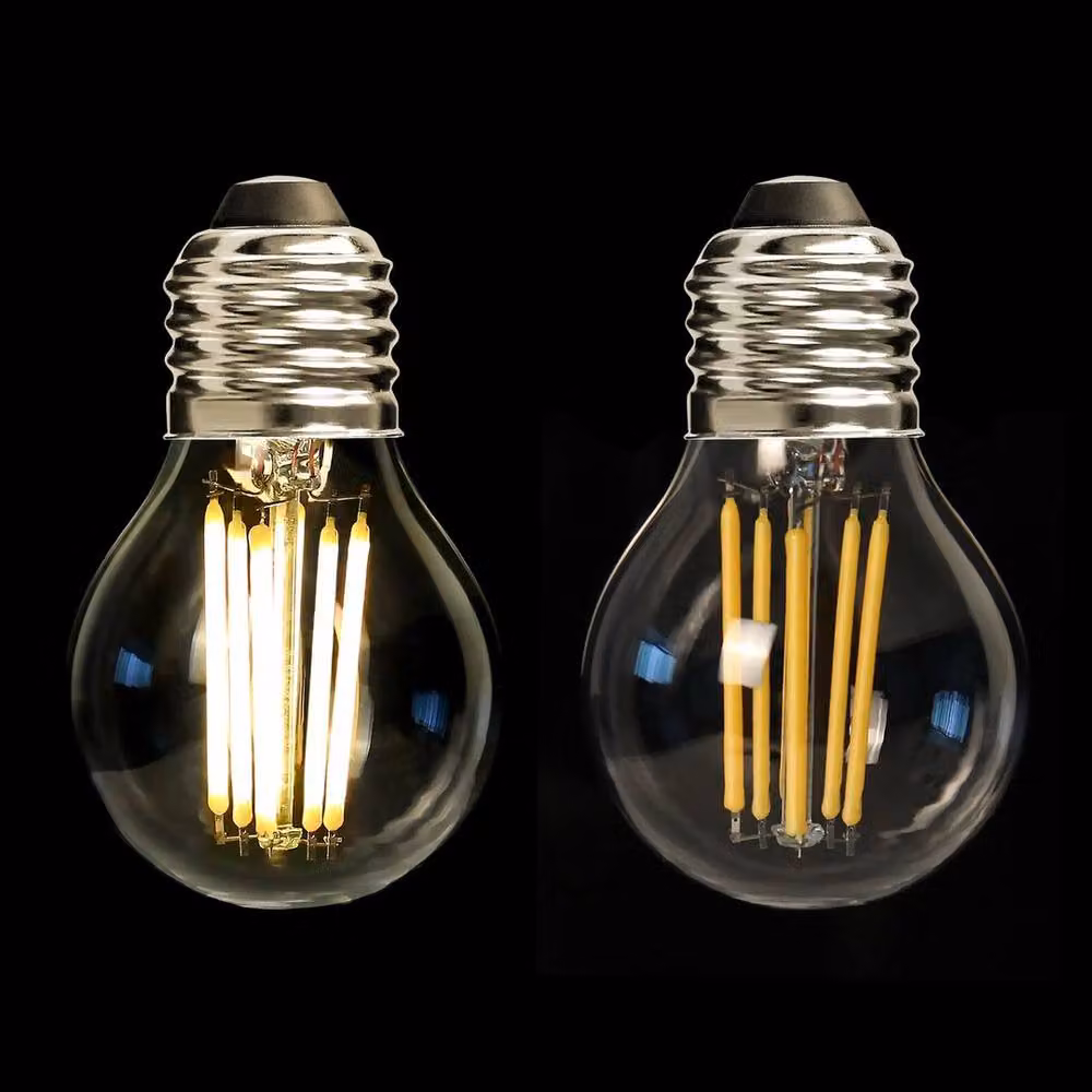 VOGREX 12 Pack Dimmable 4W LED Globe Filament Light Bulbs, Warm White, E27, Transparent – 2