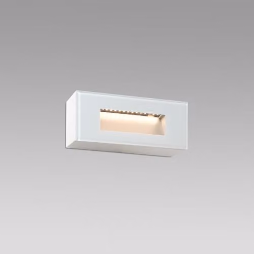 Netlighting Dart Recessed LED Step Wall Lamp, White, IP65, 3000K Warm White – 2