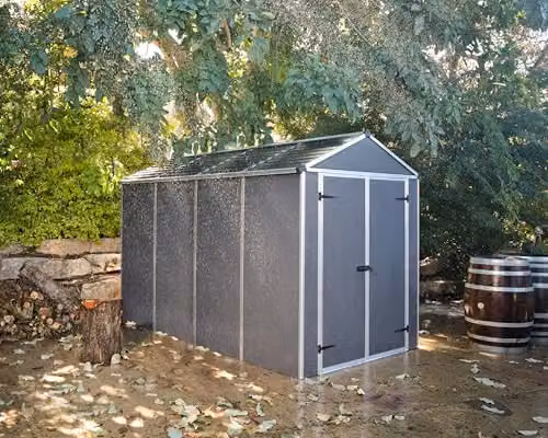 Palram Canopia Rubicon Gable Shed in Grey with Polycarbonate Panels – 3