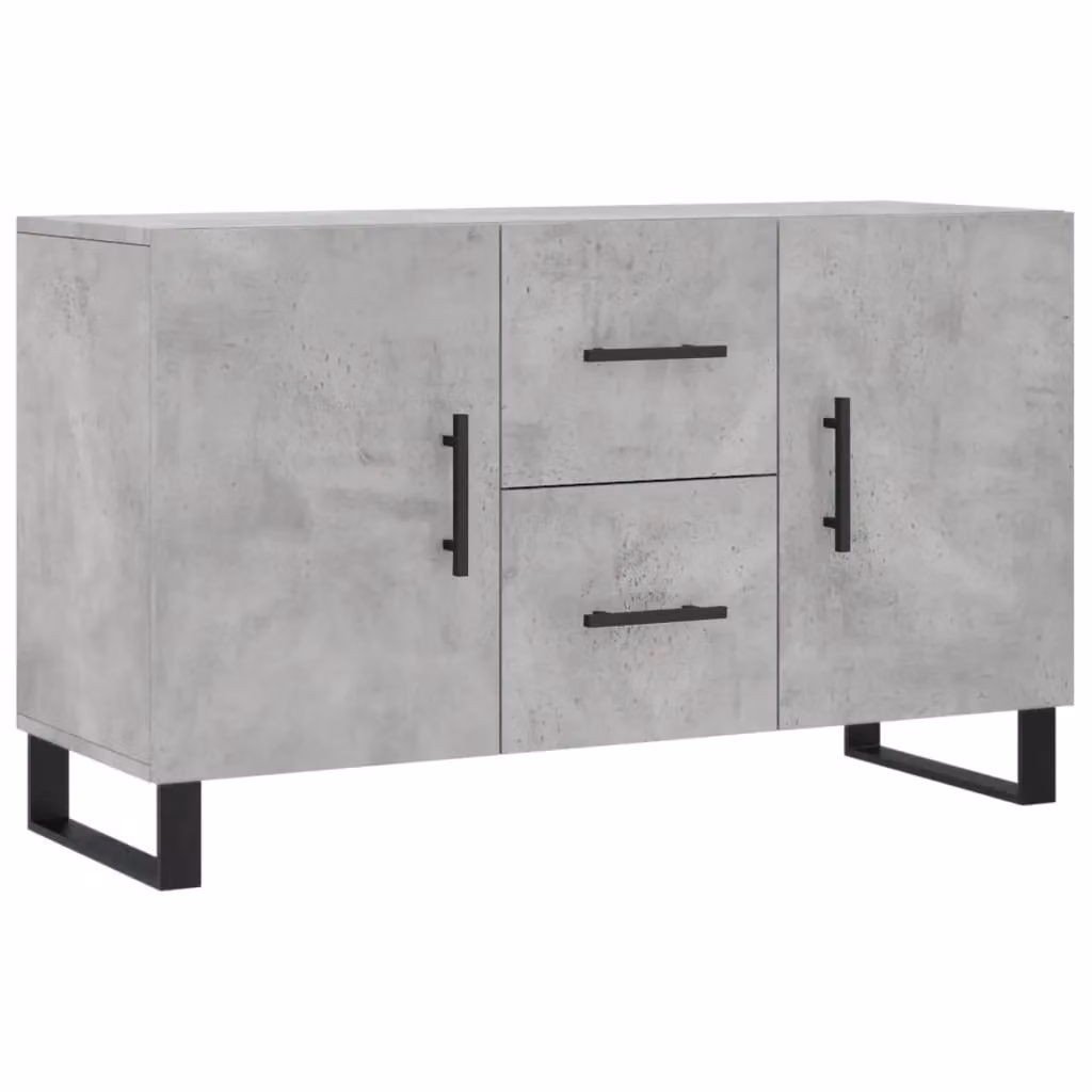 Berkfield Home Modern Sideboard in Concrete Grey, W/D/H: 100 x 36 x 60 cm – 2