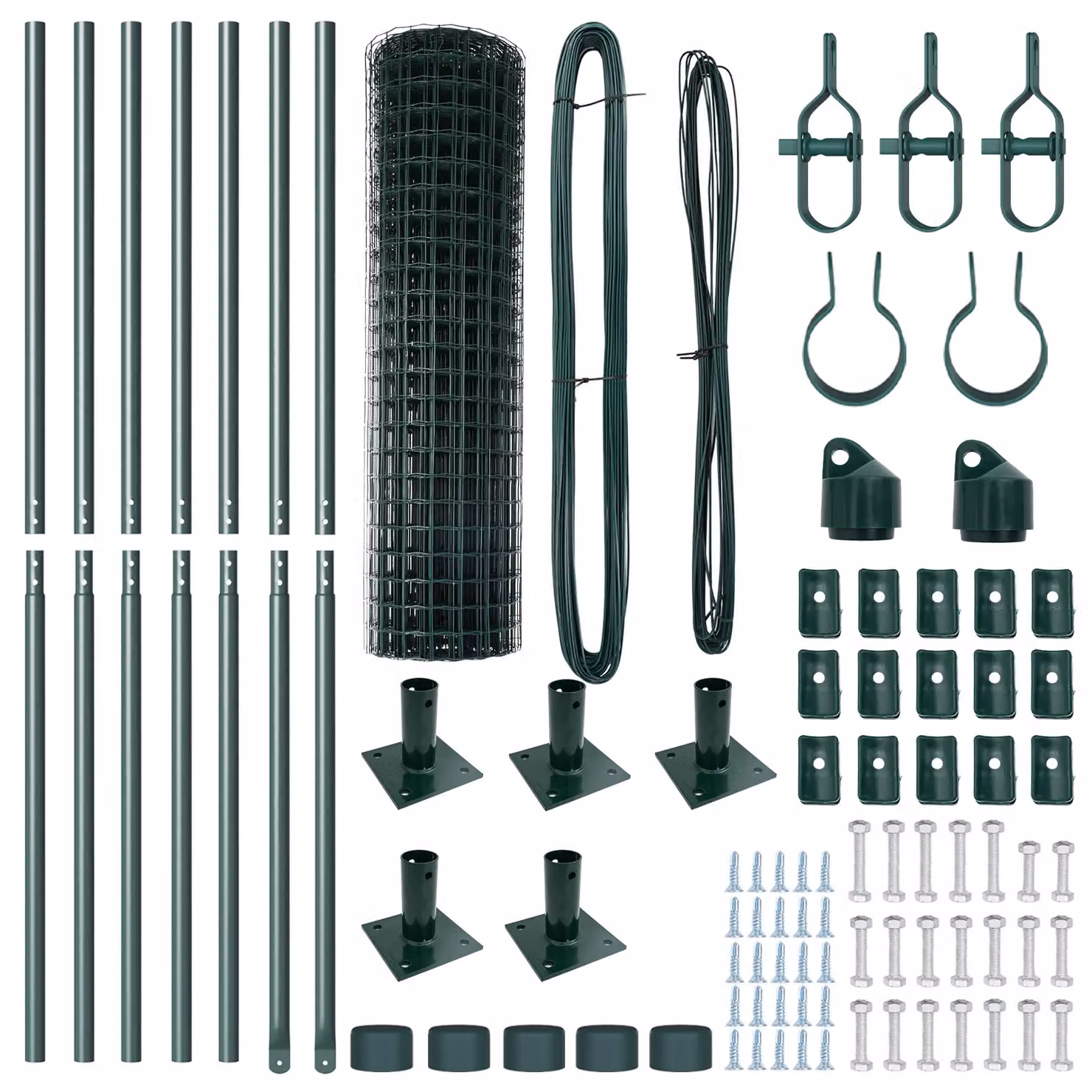 Berkfield Home Euro Fence with 7 Flanged Posts, Galvanised Steel, Silver, W: 10 m, H: 1.2 m – 4