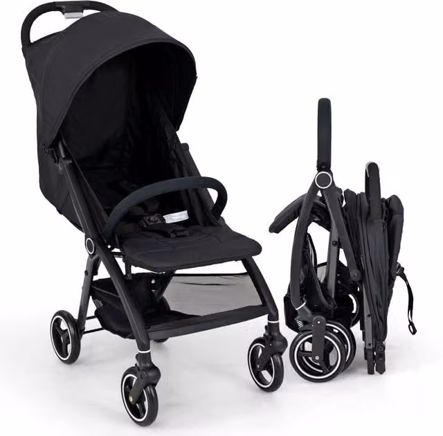 Costway Foldable One-Hand Buggy with Suspension in Black
